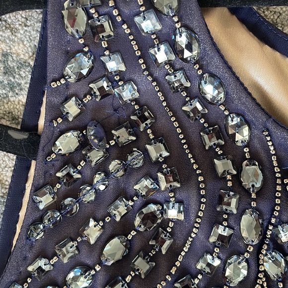 ✨Open to Offers✨JS Collections Navy Blue Gown - Picture 4 of 13